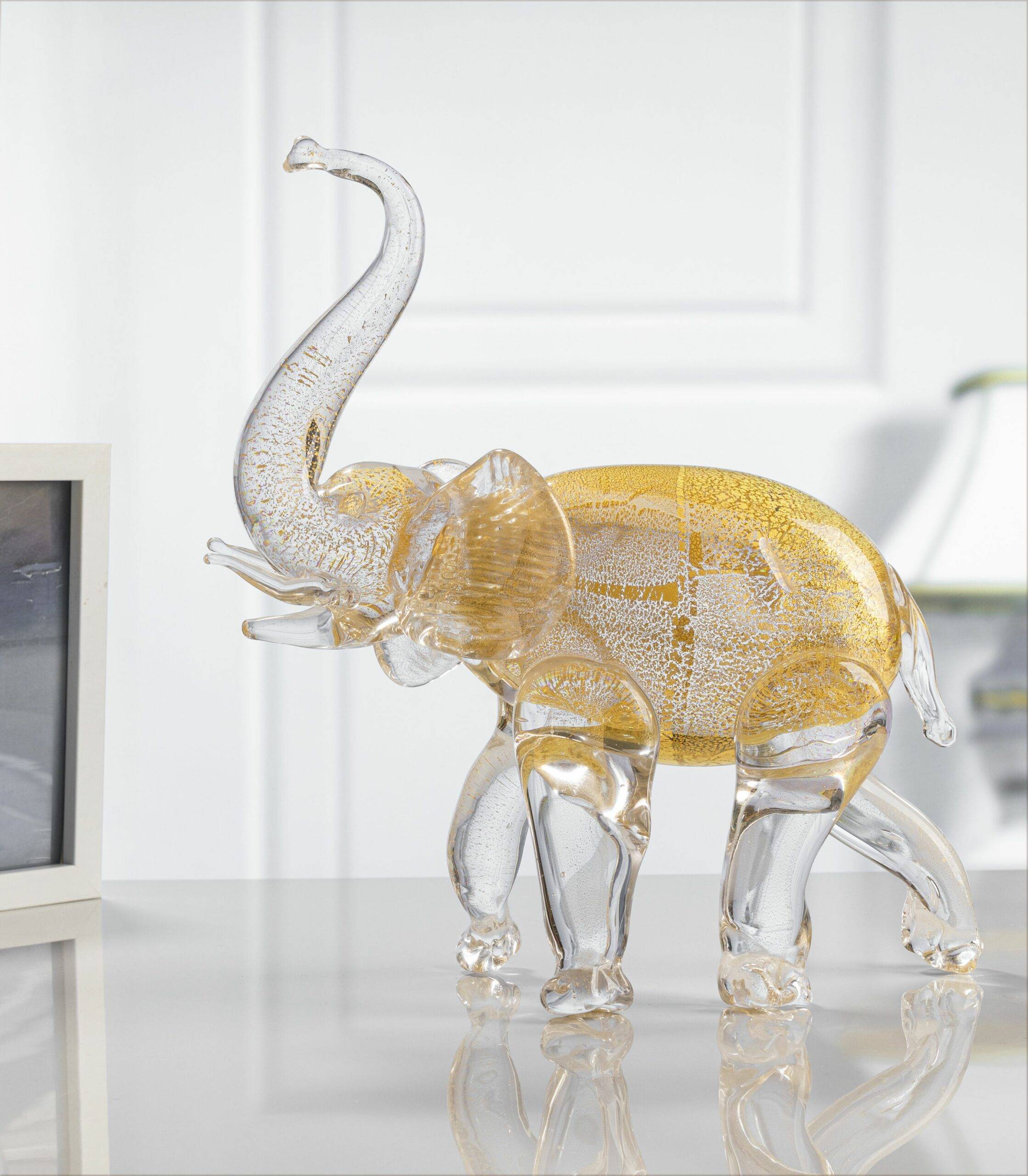 270*120*H250 Murano Gold Foil Elephant