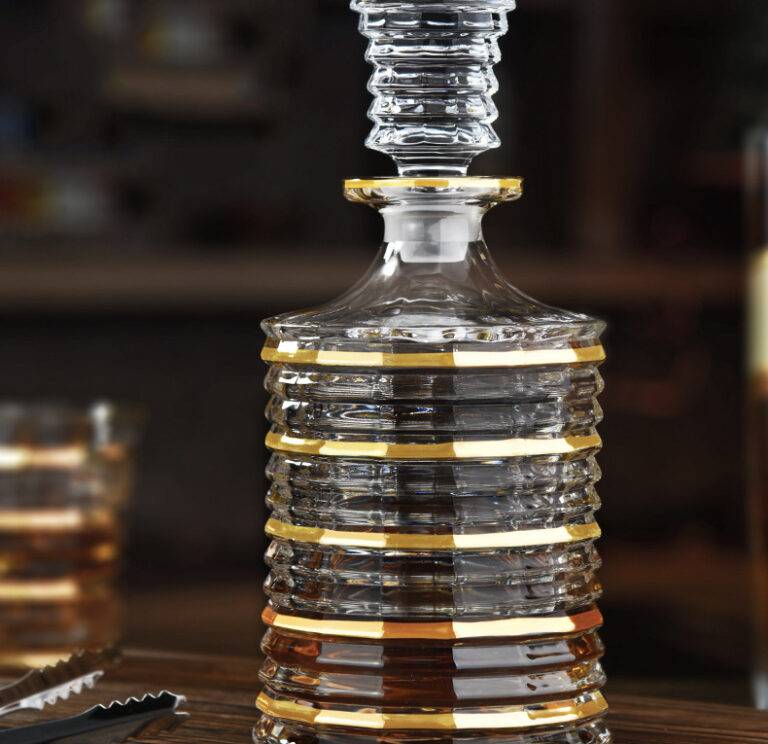 European Style Luxury Gold Painted Whiskey Set