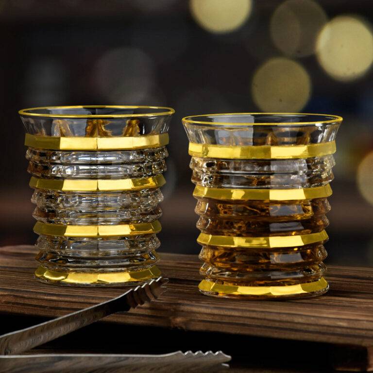 European Style Luxury Gold Painted Whiskey Set