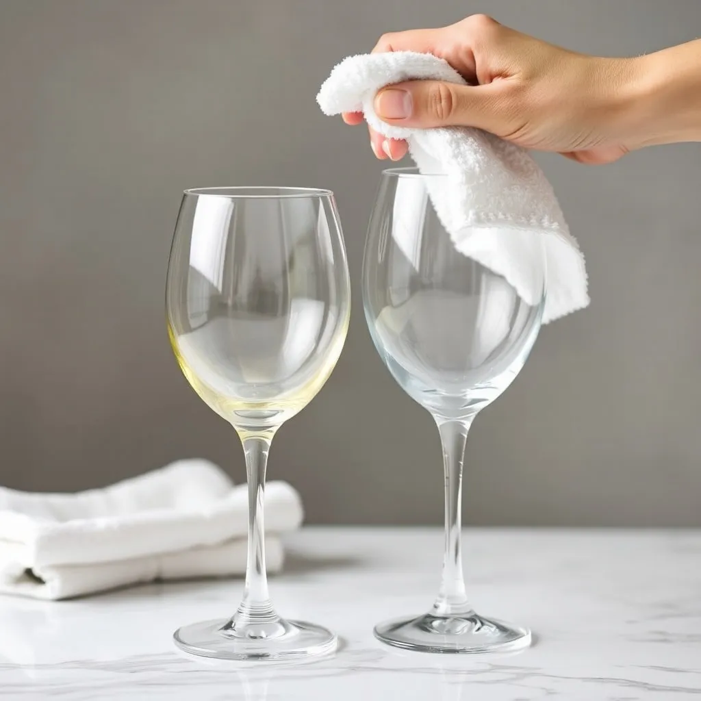 Use a cleaning cloth to wash crystal wine glasses