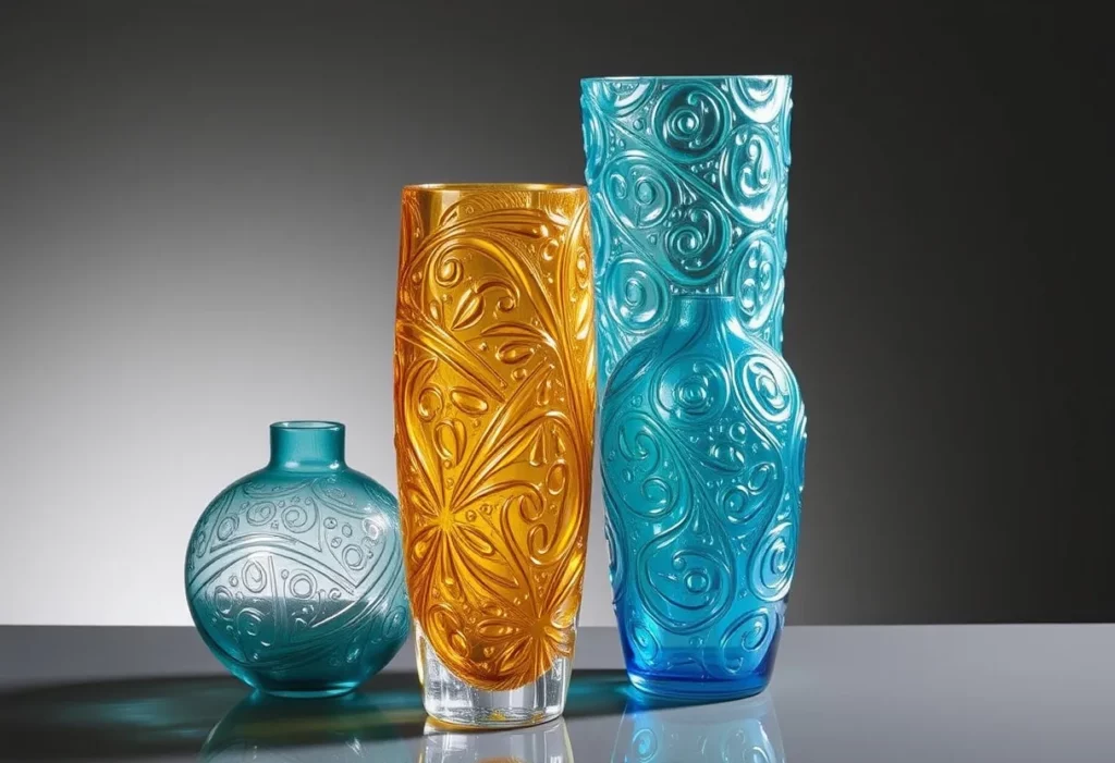 Textured Glass Vases