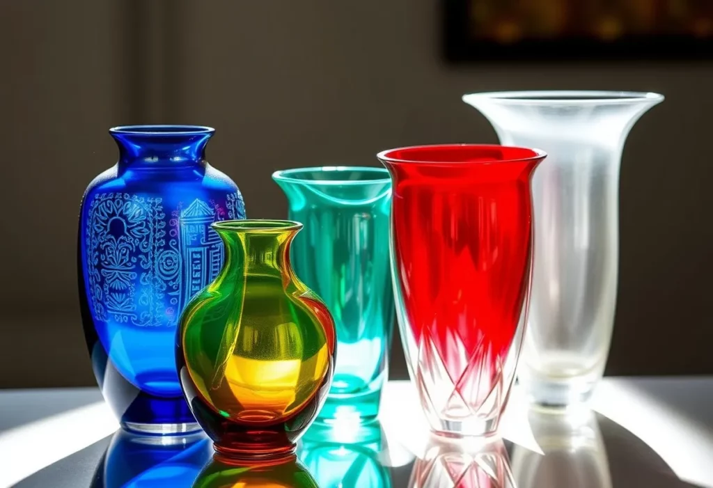 Colored Glass Vases