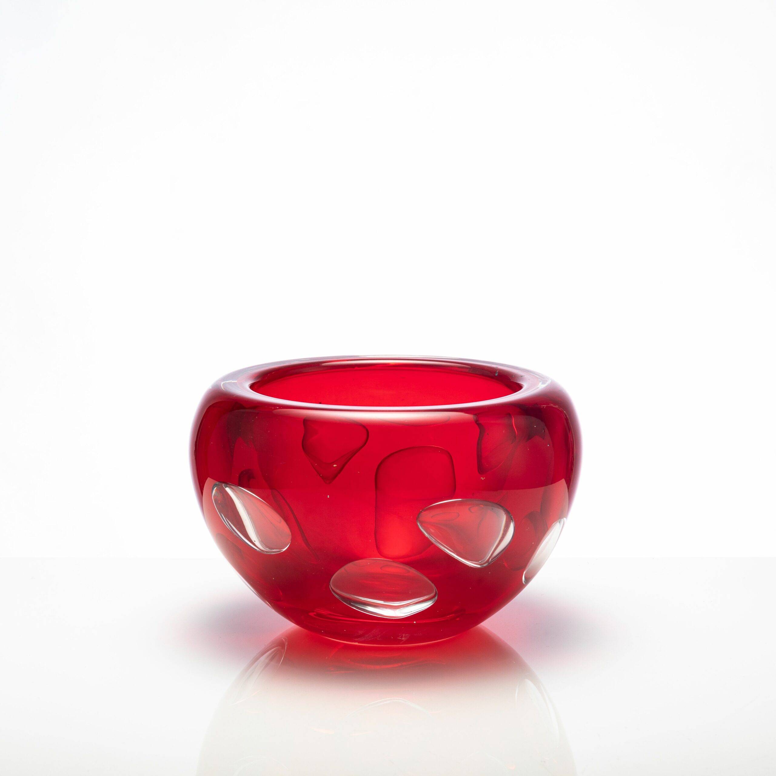 D105*D210*H345mm Red Big Round Bubble Flower Vase Sets