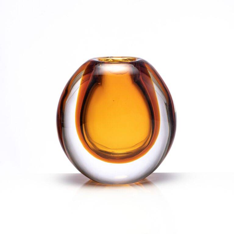 D120*T90*H120 mm Smoky Grey Crystal Small Flat Bottle (Perfume Bottle)