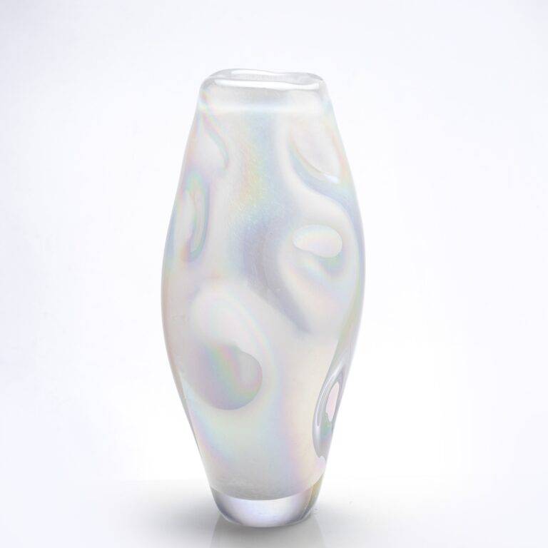 D110*H400 mm White Jade Cloud Vase