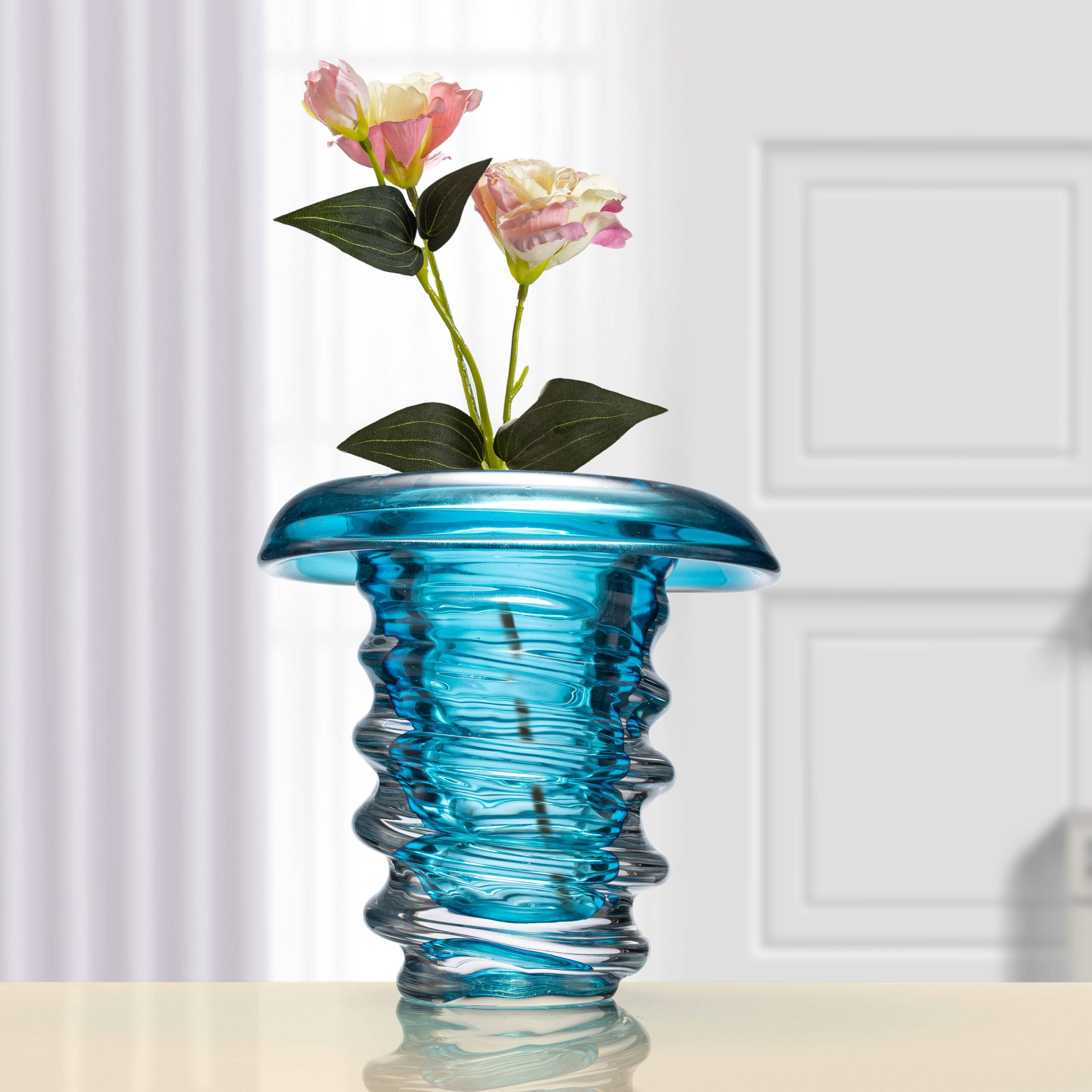 D210*H210 mm Light International Green Tornado Flower Vase