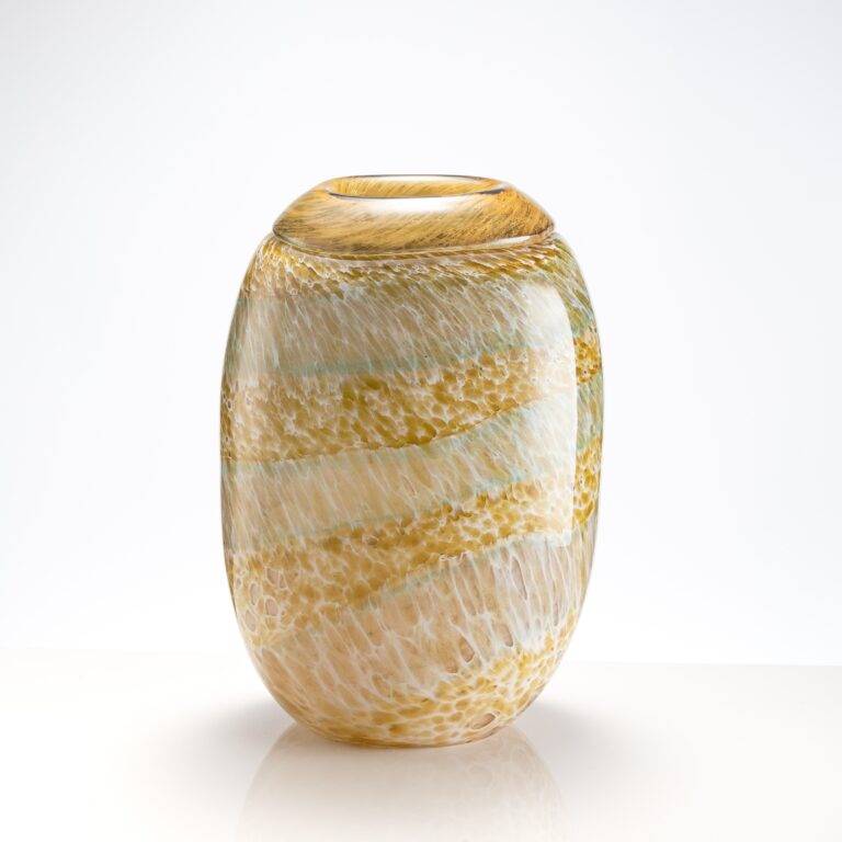 D220*H410 mm Yellow and White Flower Dot Crystal Vase Sets