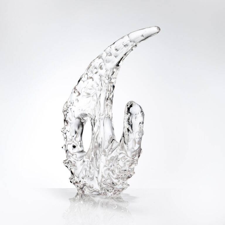 W250*H400 mm Clear Crescent Coral Crystal Ornament - Large