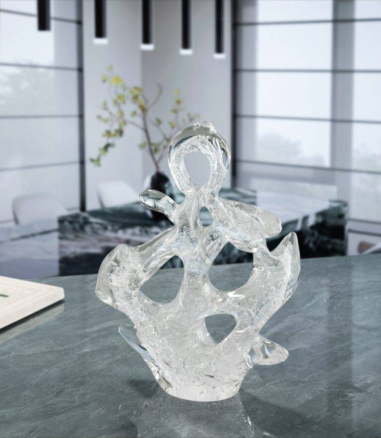 W210*H290 mm Clear Light Wrapped Coral Crystal Ornaments