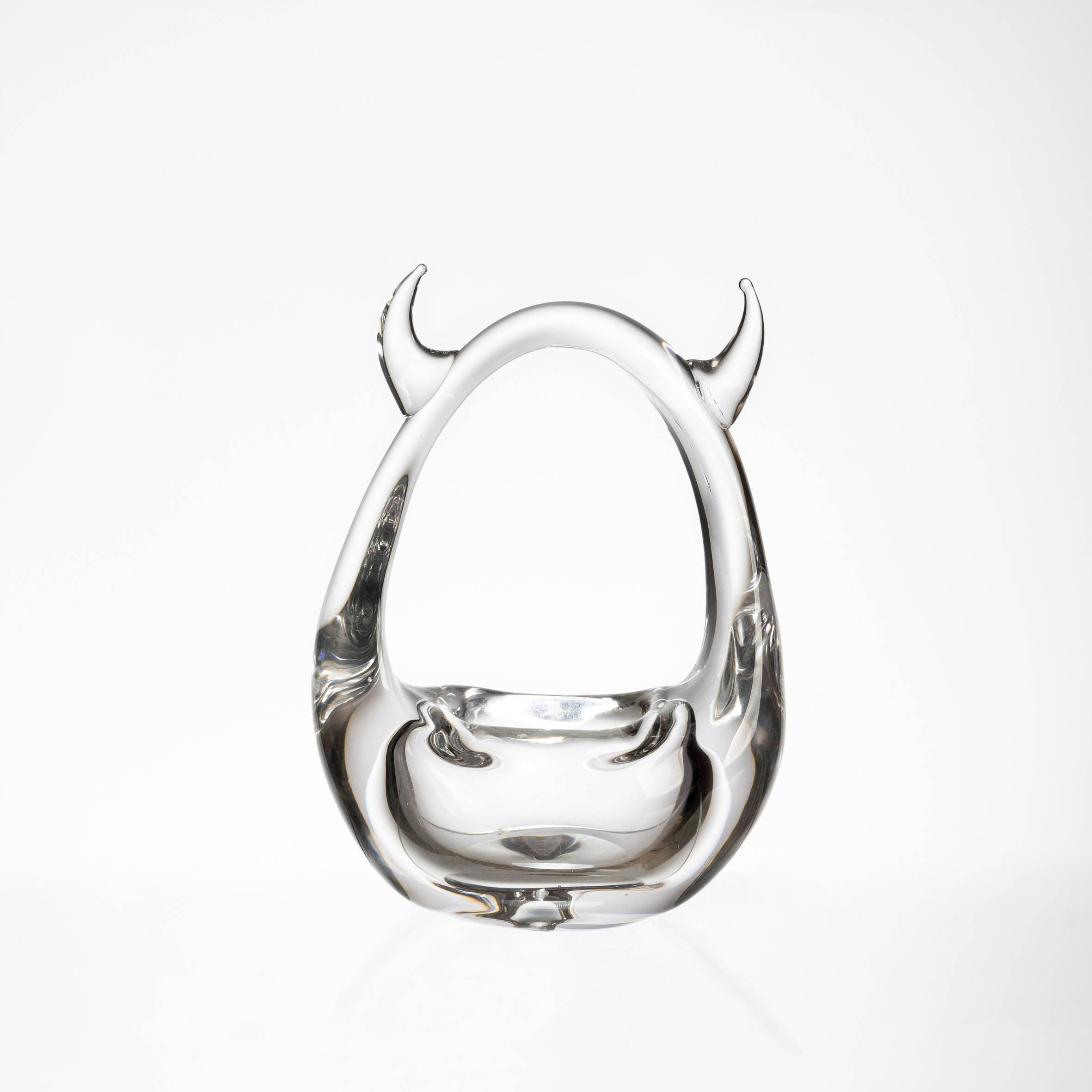 H150 mm Clear Glass Ox Horn Crystal Bag Rack
