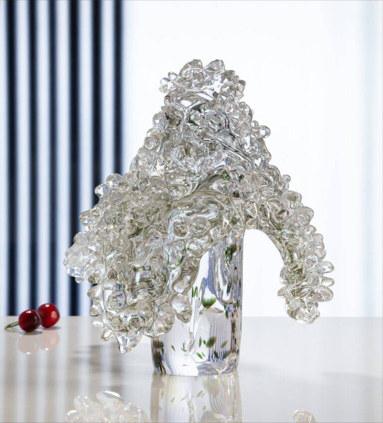 W350*H350 mm Clear Glass Welcoming Pine Shaped Ornament