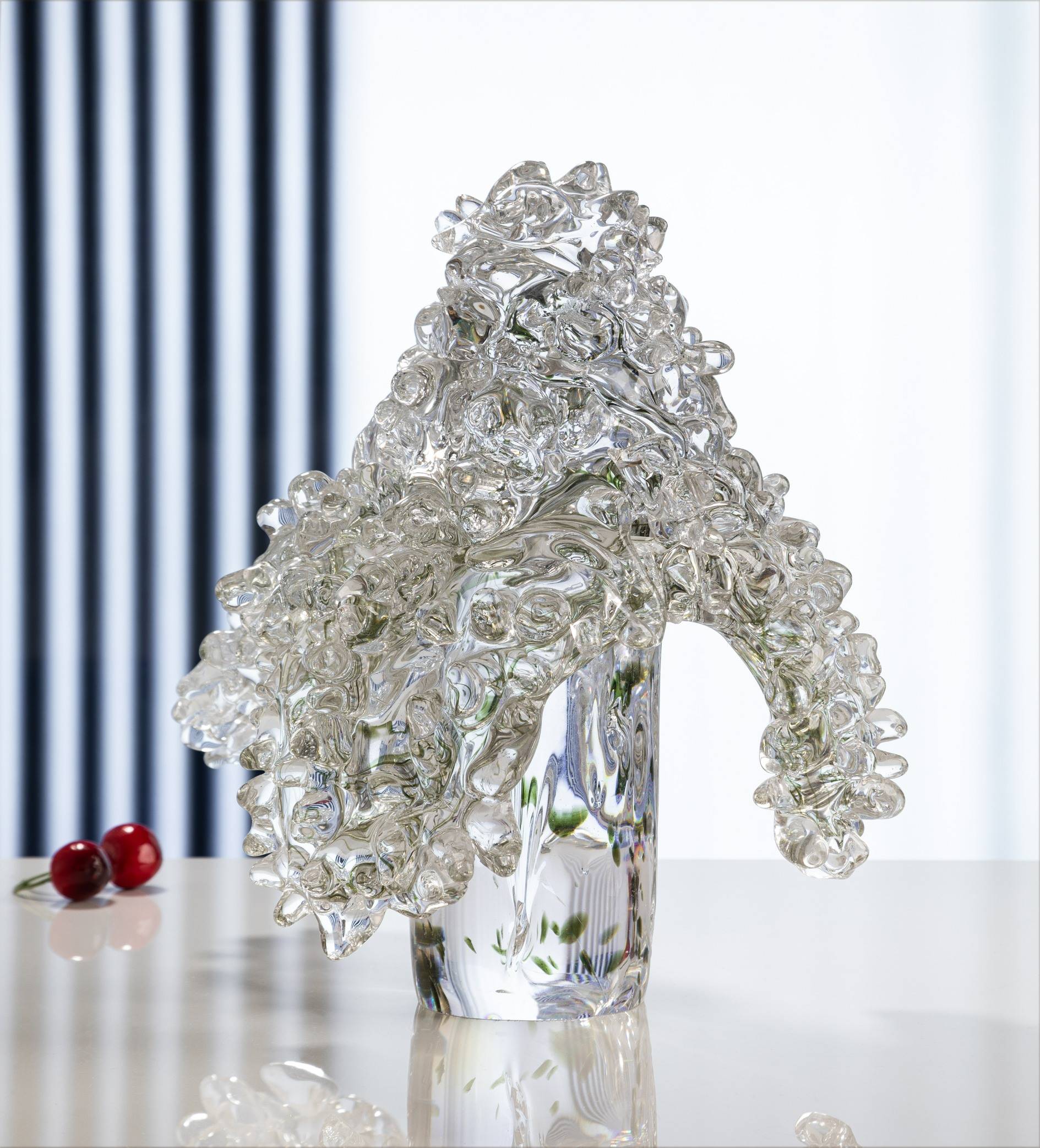 W350*H350 mm Clear Glass Welcoming Pine Shaped Ornament