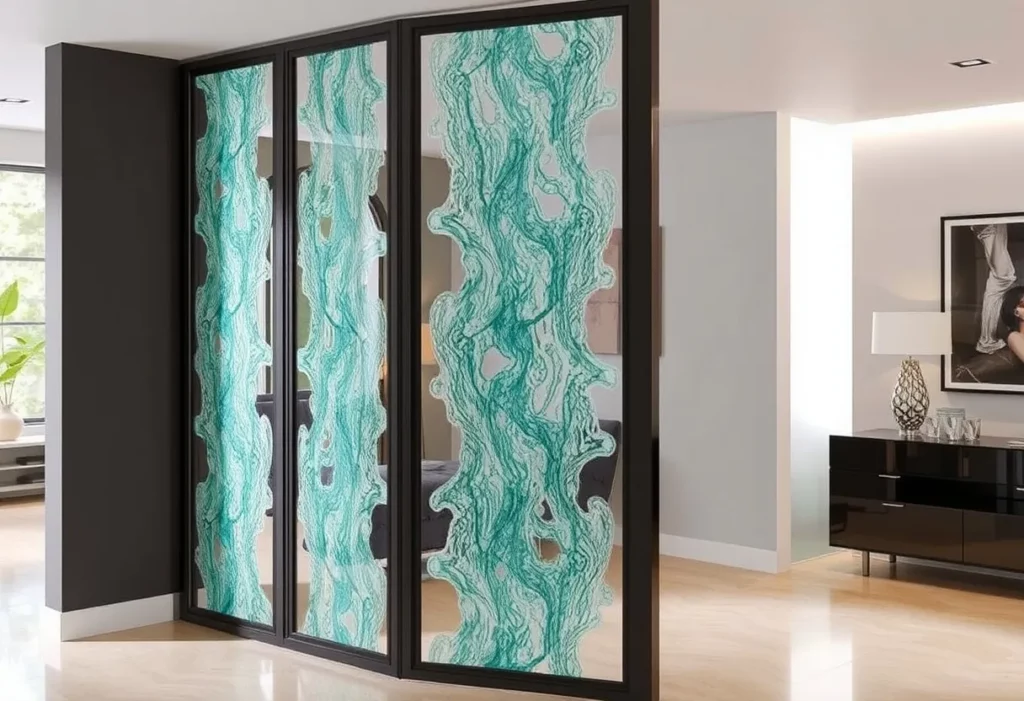 Murano glass partition