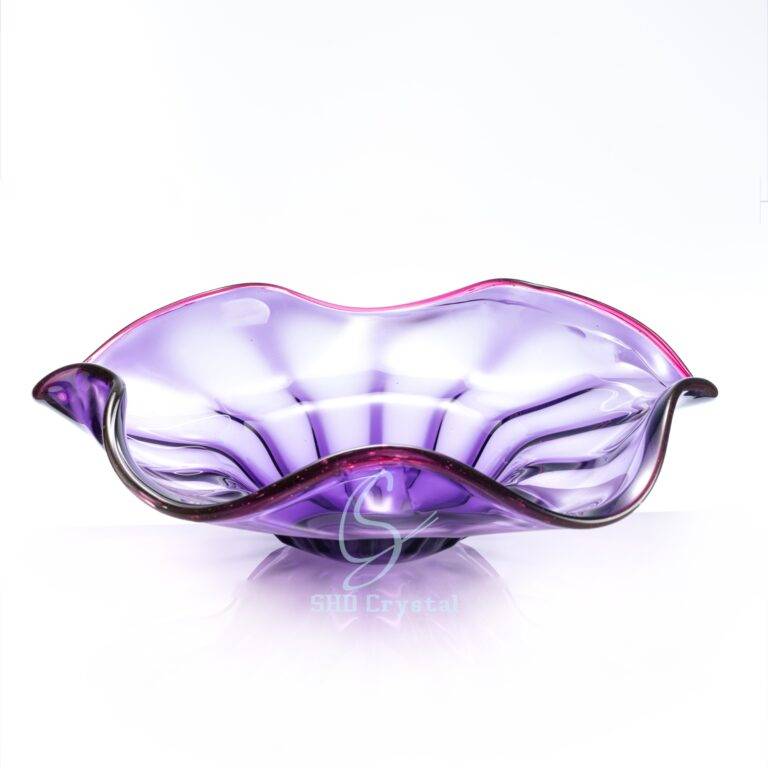 D420*H200 mm Purple Blue Creative Crystal Fruit Plate