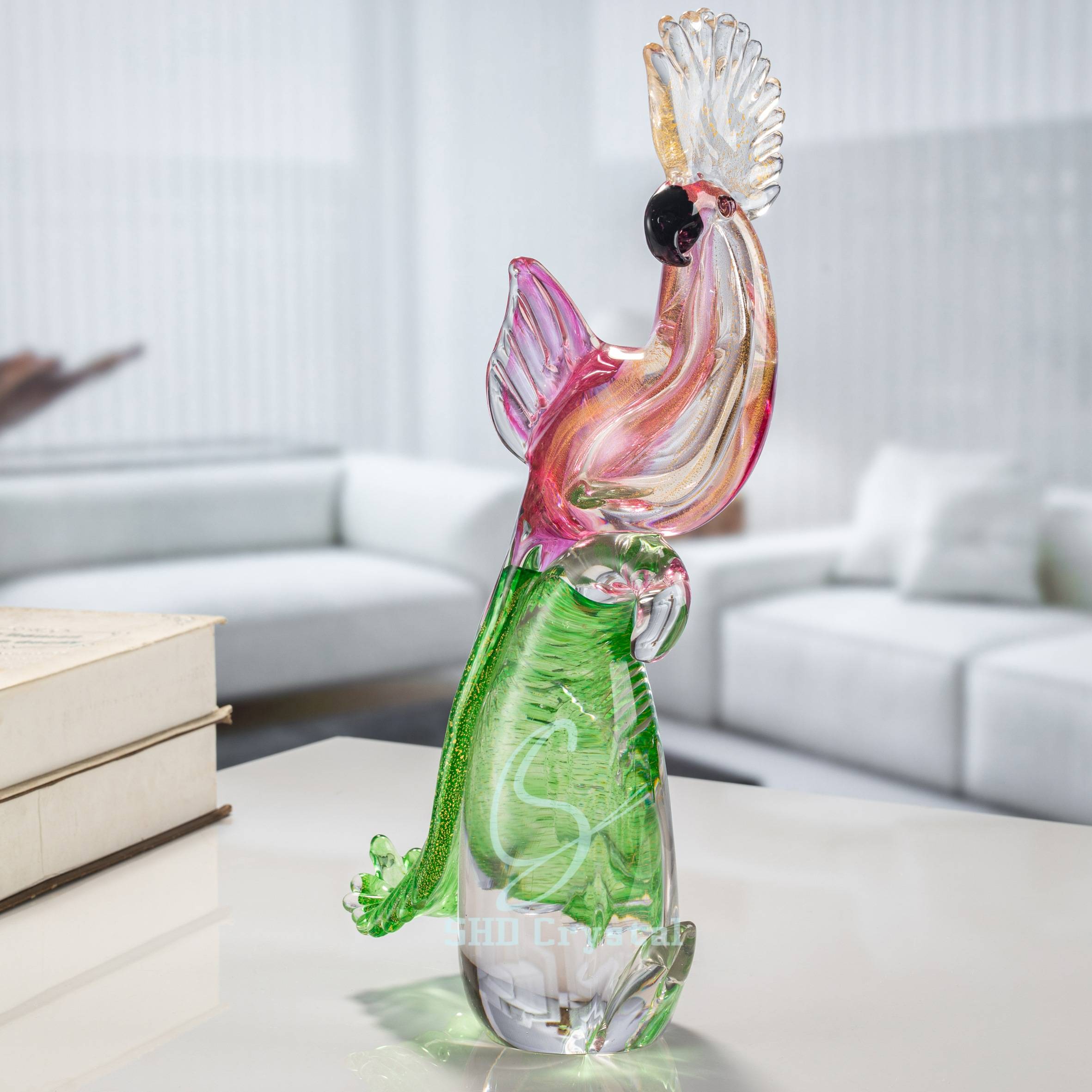 H400 mm Clear Gold Foil Color Parrot