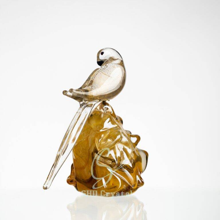 L240*W200*H240 mm Crystal Gold Foil Magpie Heralding Spring