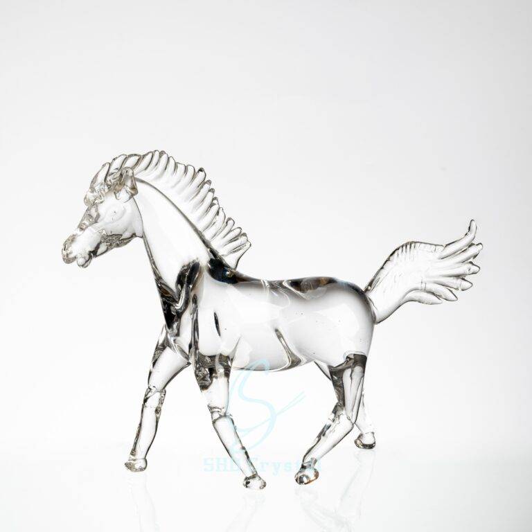 L380*W120*H260 mm Clear Glass Horse