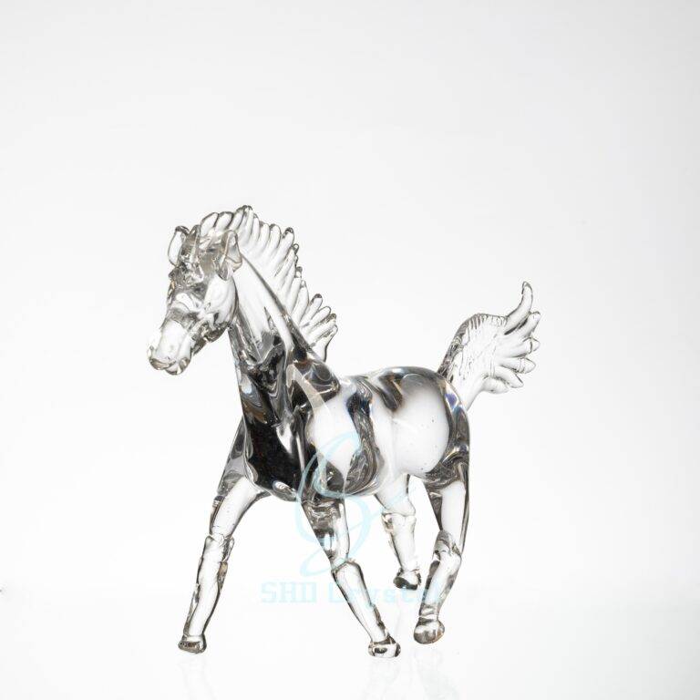 L380*W120*H260 mm Clear Glass Horse