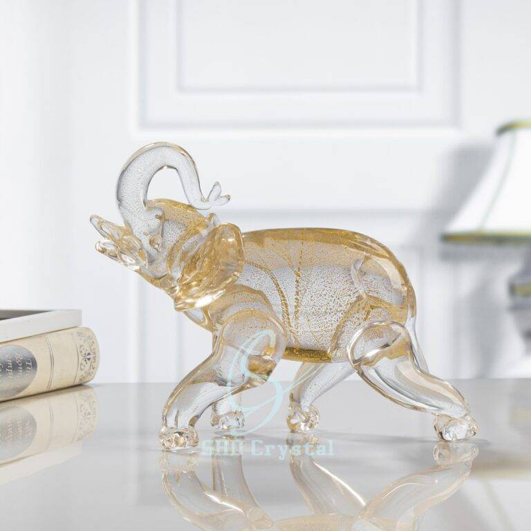 L270*W120*H250 mm Gold Foil Baby Elephant