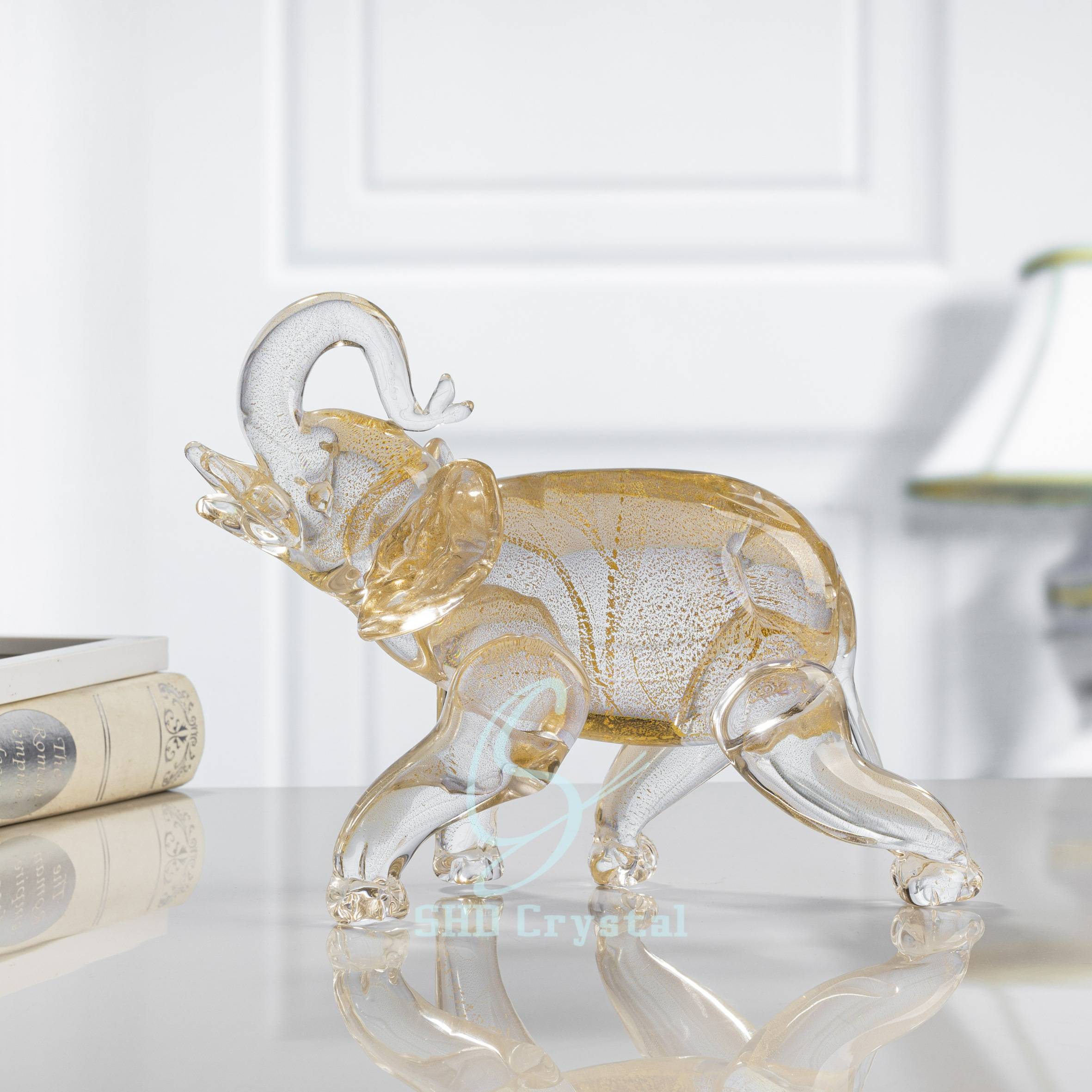 L270*W120*H250 mm Gold Foil Baby Elephant