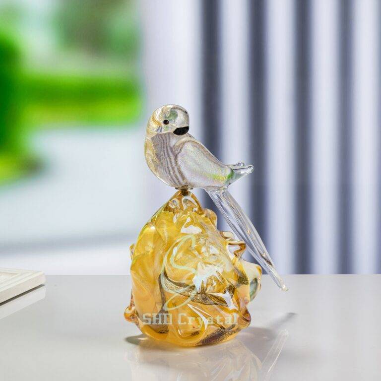 L240*W200*H240 mm Crystal Gold Foil Magpie Heralding Spring