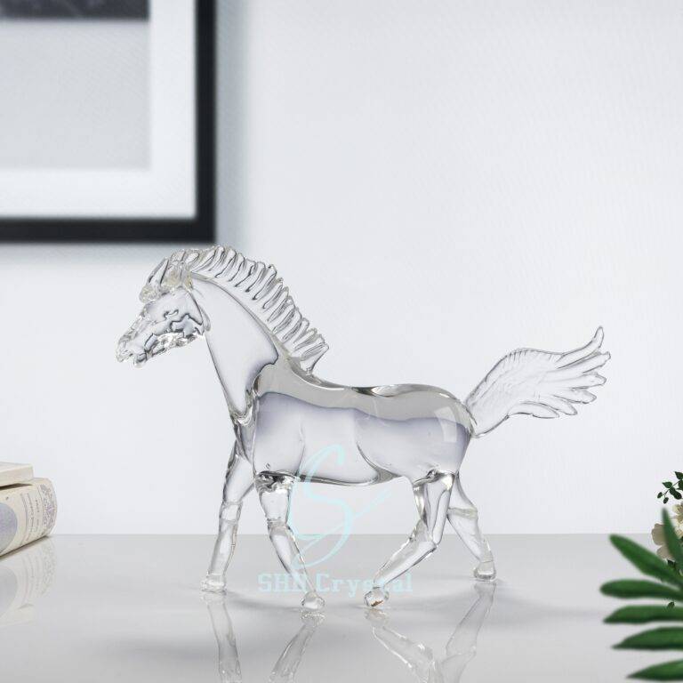 L380*W120*H260 mm Clear Glass Horse