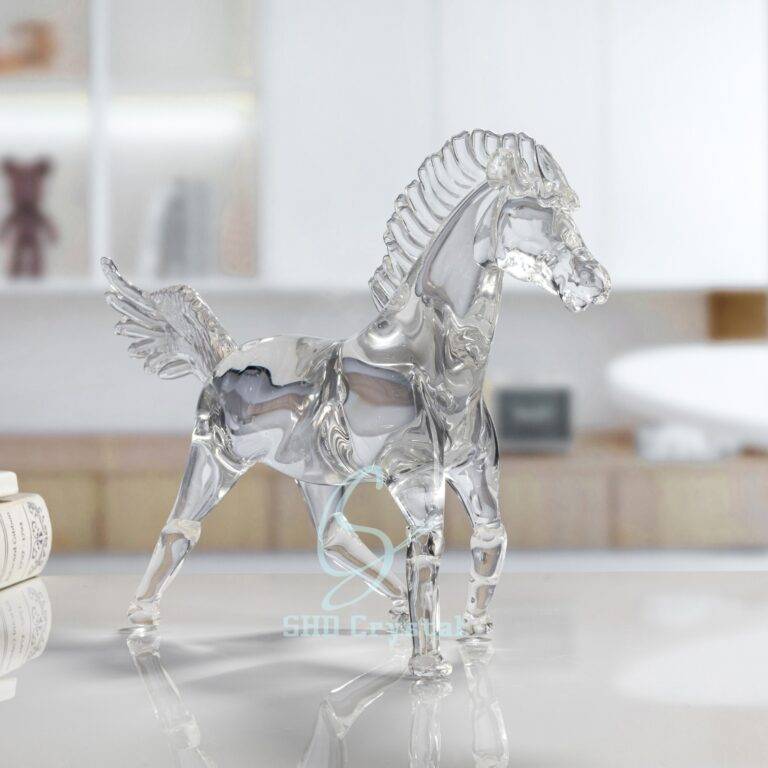 L380*W120*H260 mm Clear Glass Horse