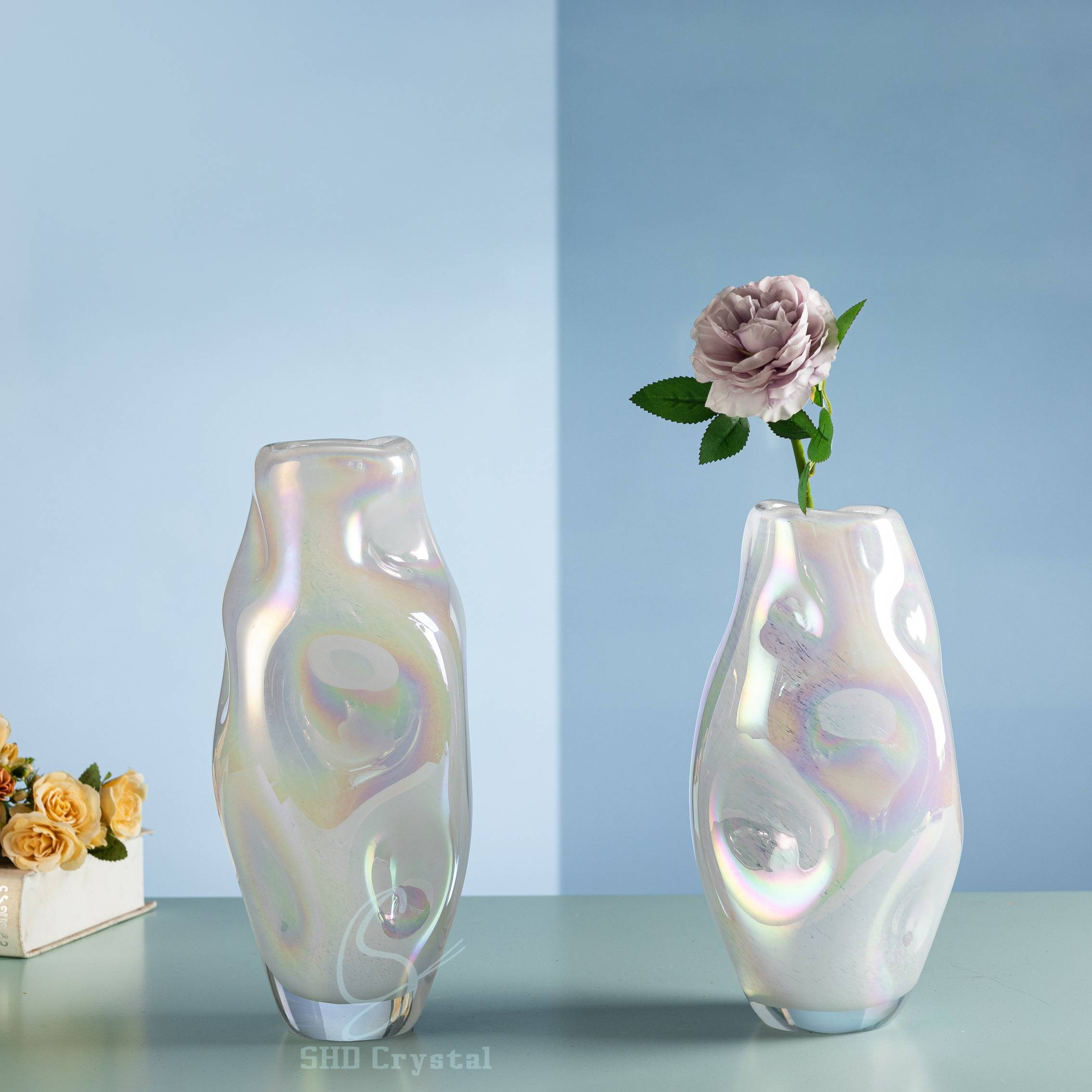 D110*H400 mm White Jade Cloud Vase