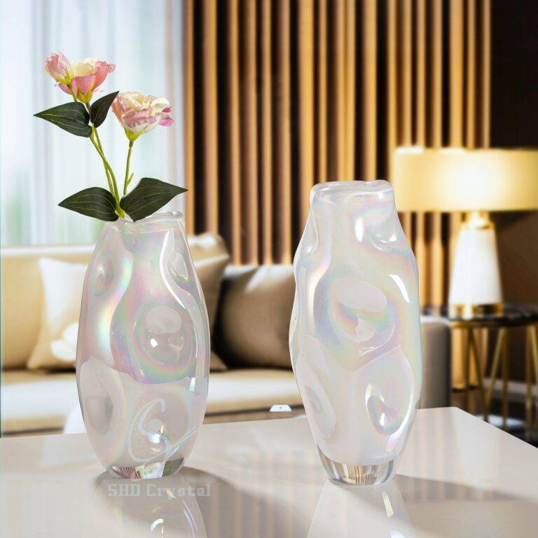 D110*H400 mm White Jade Cloud Vase