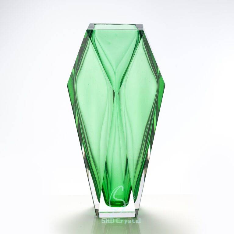 D210*H400 mm Polished Diamond Flower Vase-Large Size
