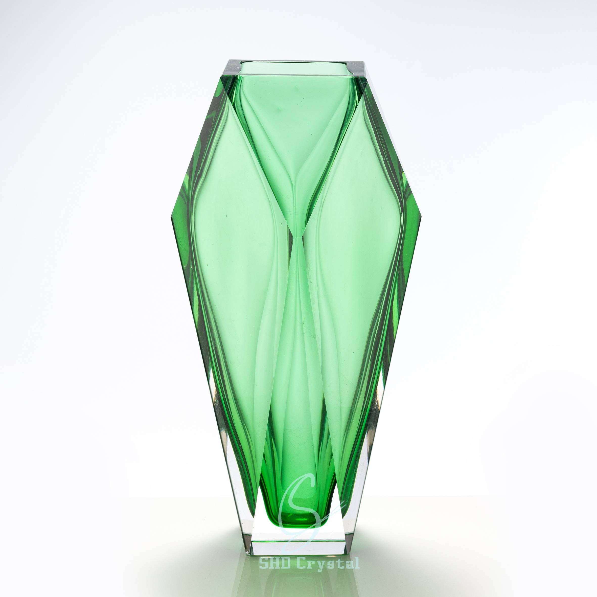 D210*H400 mm Polished Diamond Flower Vase-Large Size