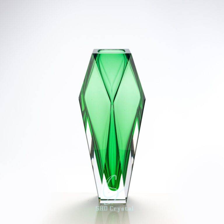D210*H400 mm Polished Diamond Flower Vase-Large Size