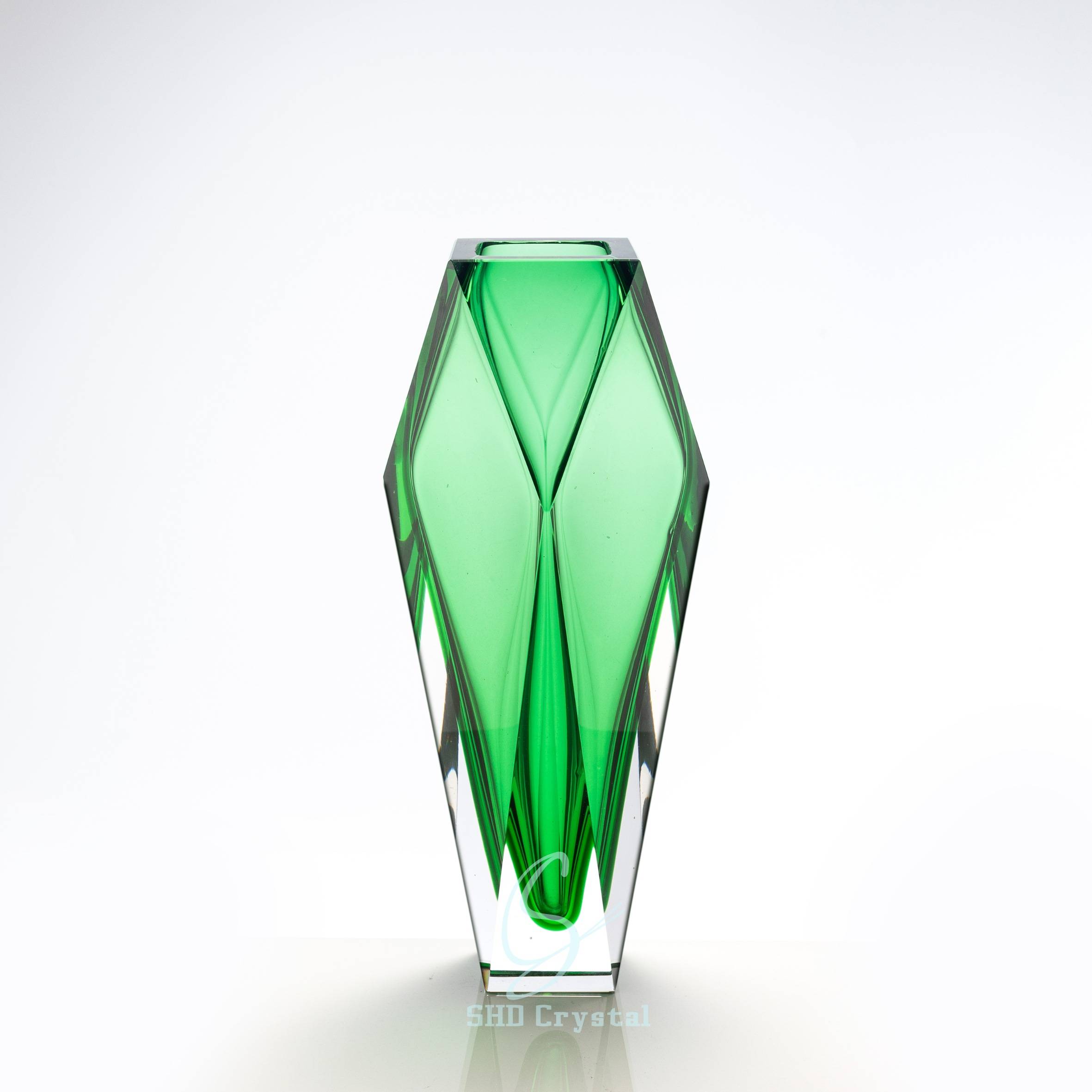 D210*H400 mm Polished Diamond Flower Vase-Large Size