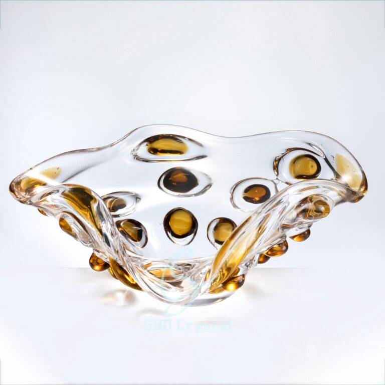 D370*L445*H180 mm Clear Amber Fruit Plate