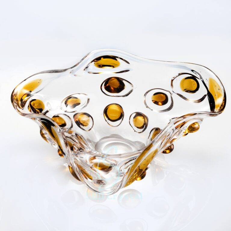 D370*L445*H180 mm Clear Amber Fruit Plate