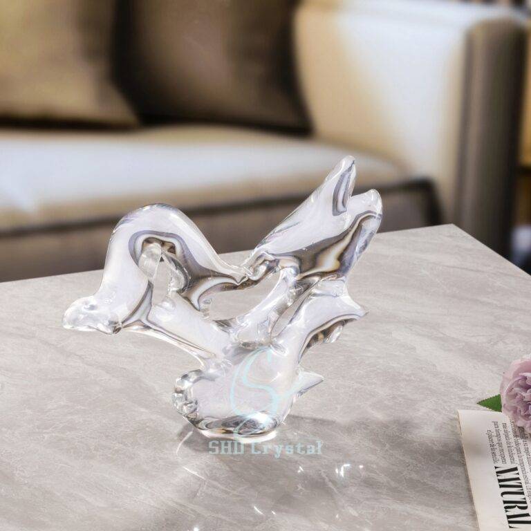 W350*H250 mm Clear Light Special-Shaped Coral Crystal Ornaments