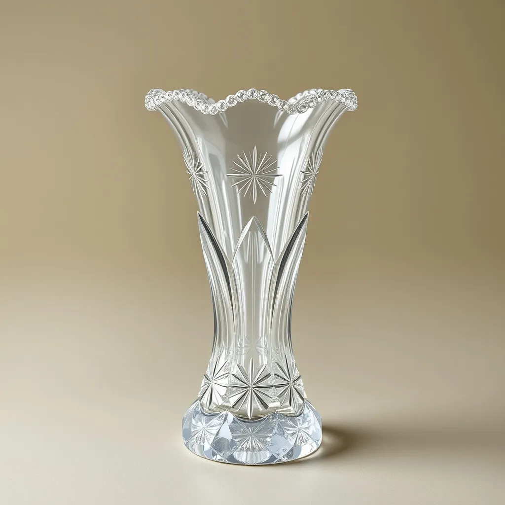 clear Lead-Free Crystal Vintage vase