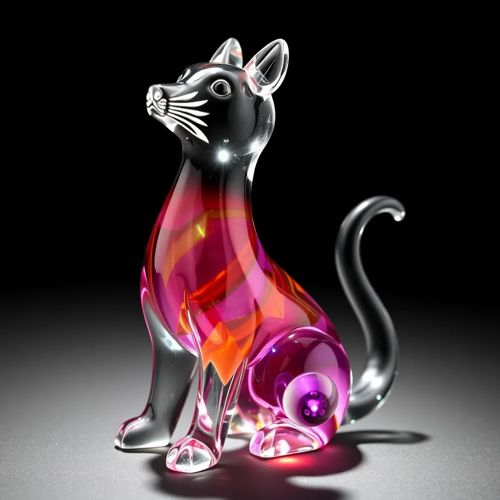 Colored Crystal Glass animal shaped