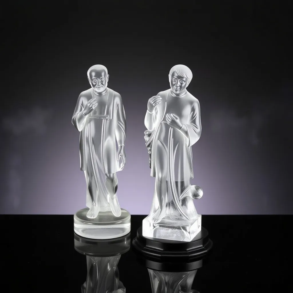 24% PbO Crystal glass statues
