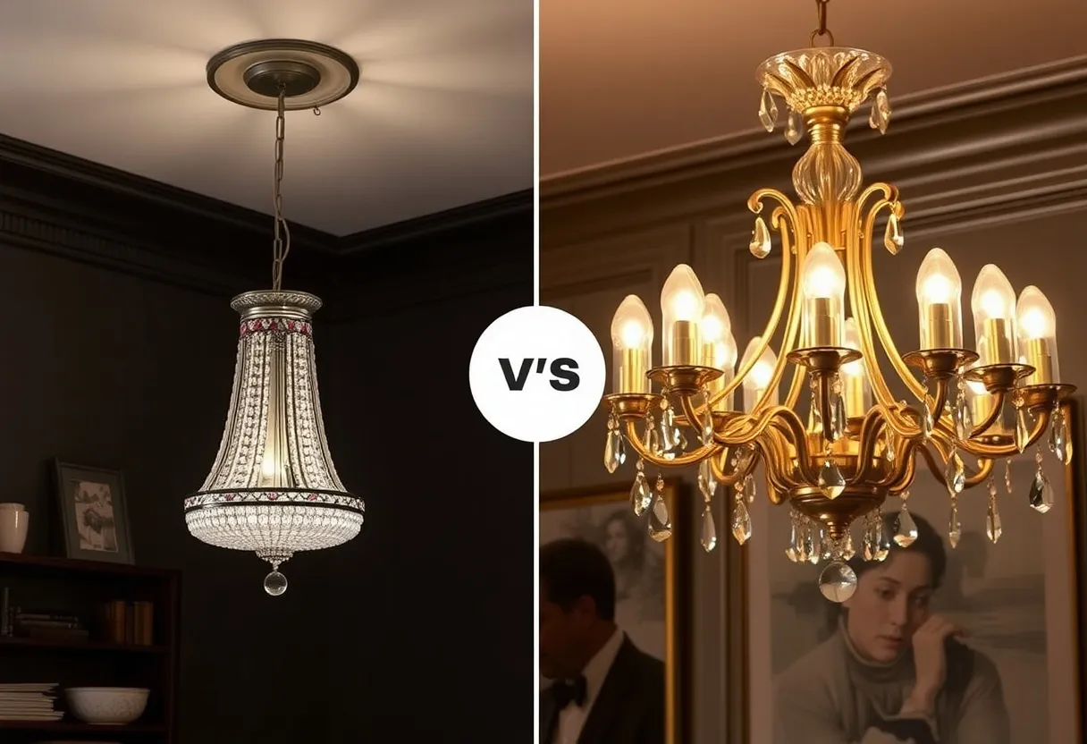 modern crystal lamp, vintage chandelier glass