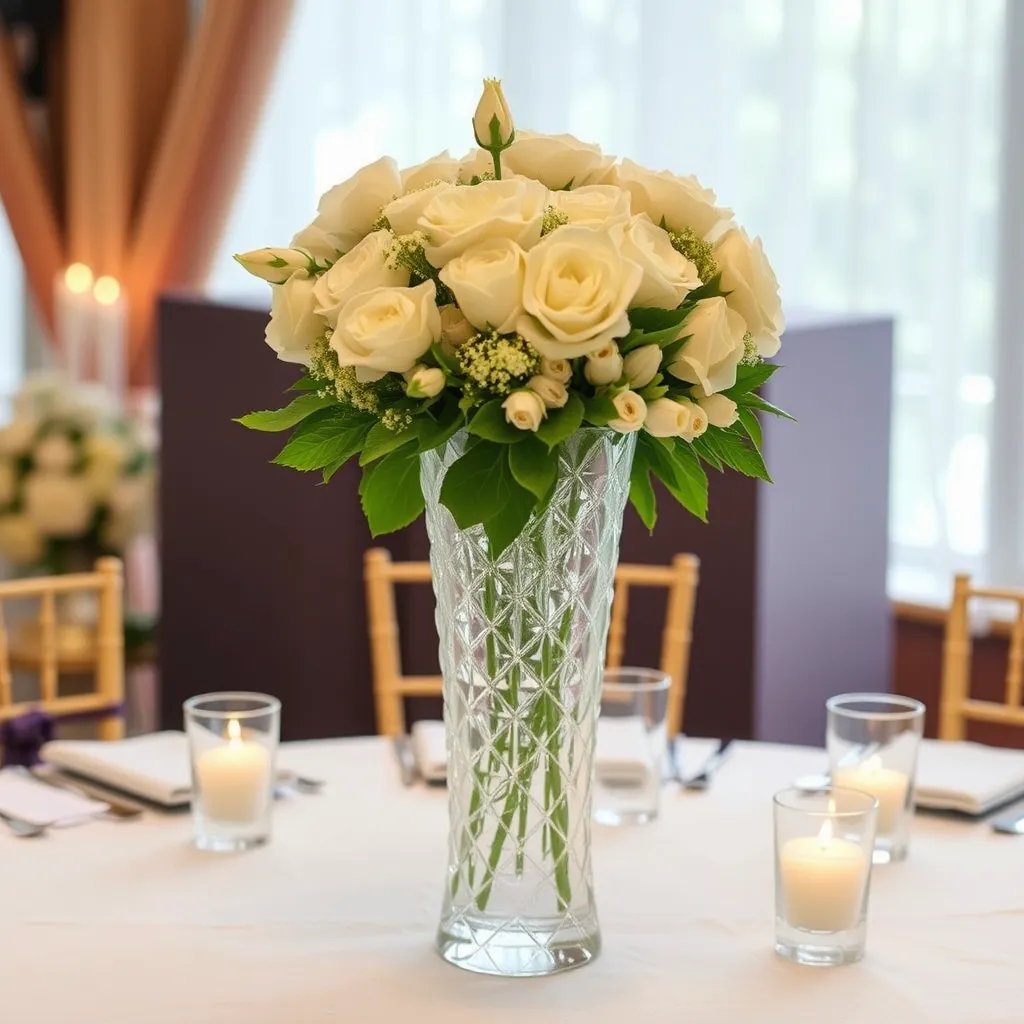 wedding centerpiece crystal vases