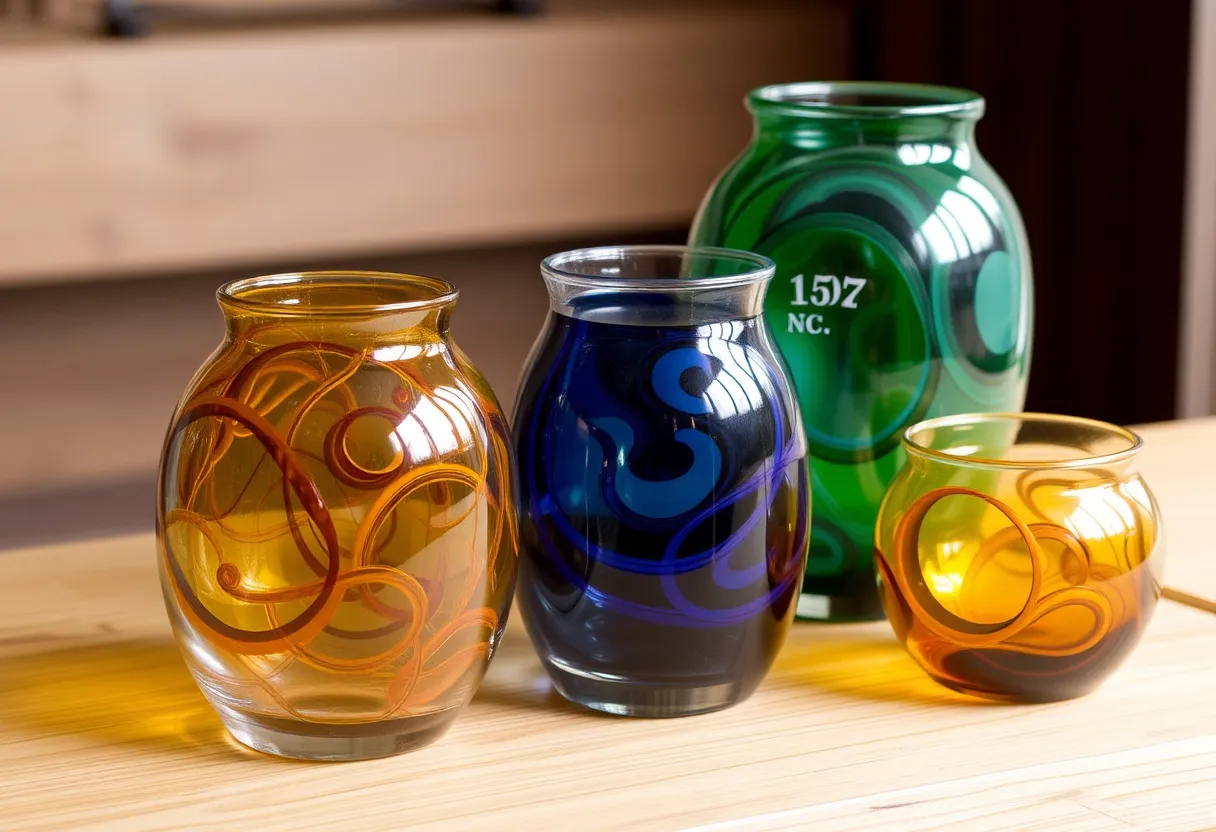 handcrafted glass home décor