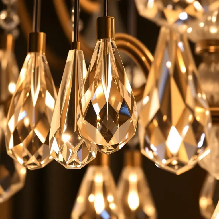 cut crystal chandelier pendants