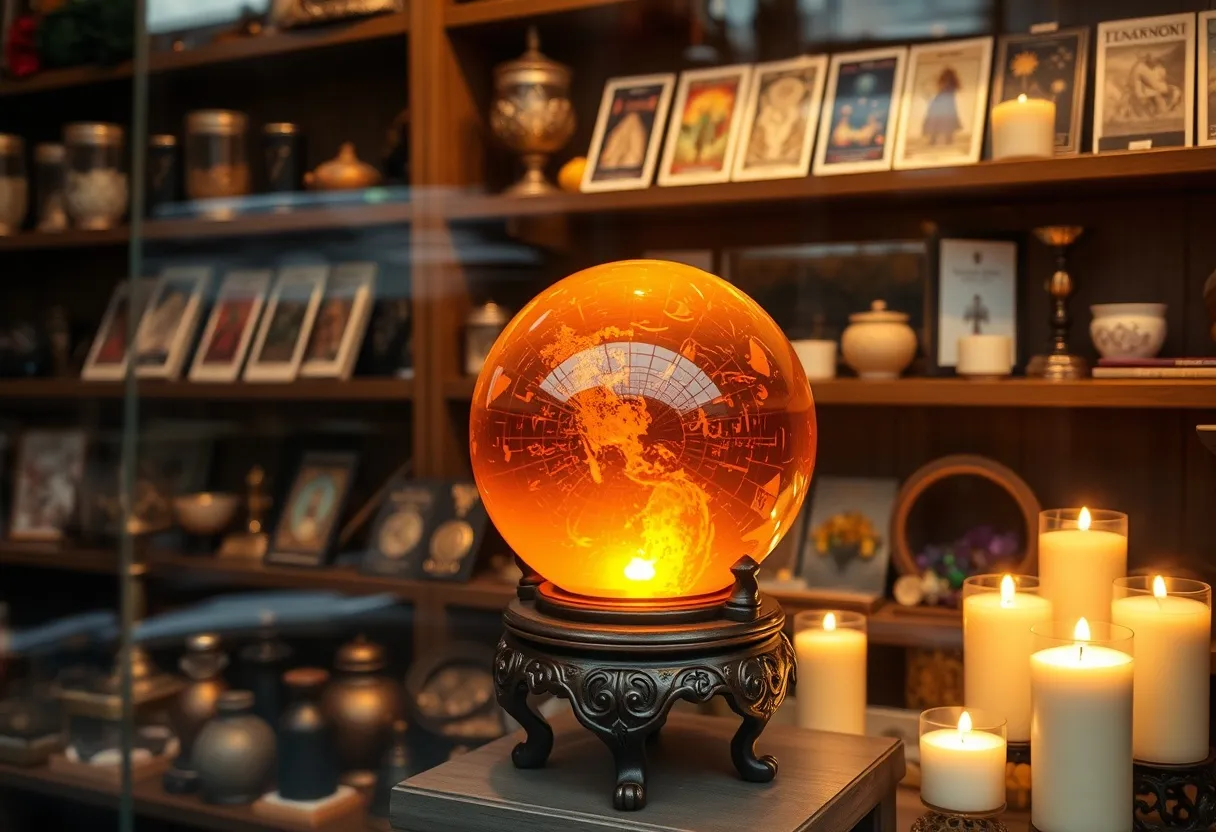 amber crystal ball for scrying