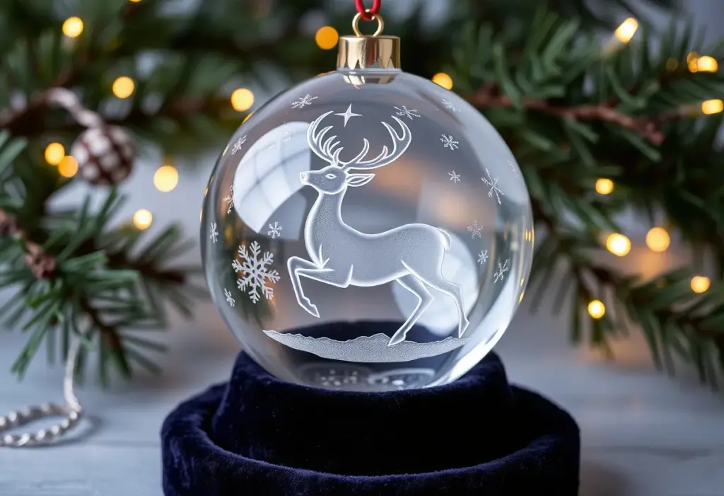hand-engraved glass souvenirs for the holidays
