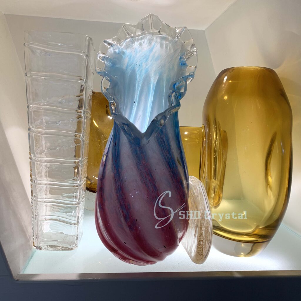 hand-blown glass vases