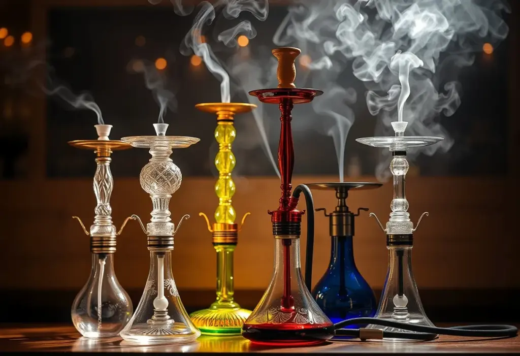 glass hookahs in different regions