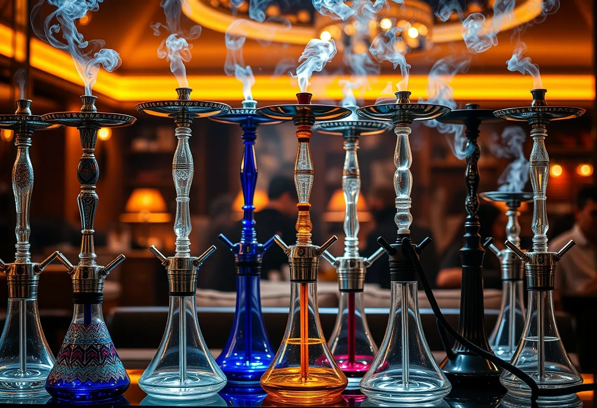 glass hookahs in different regions