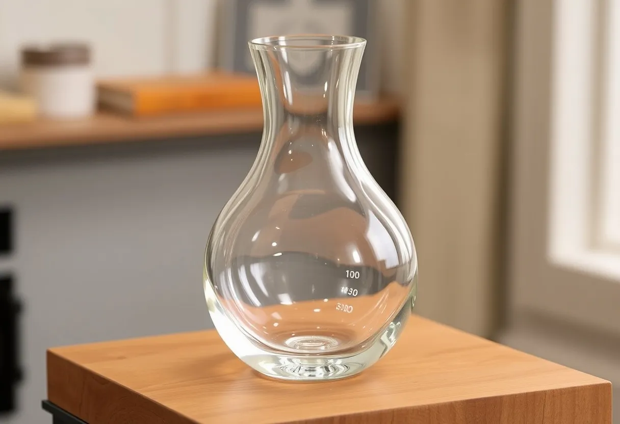 gourd-shaped crystal vase by handcrafted