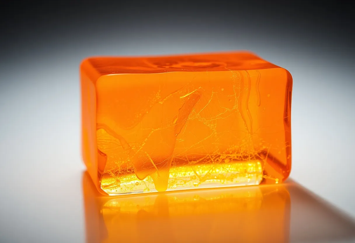 hot-melted glass brick texture processing